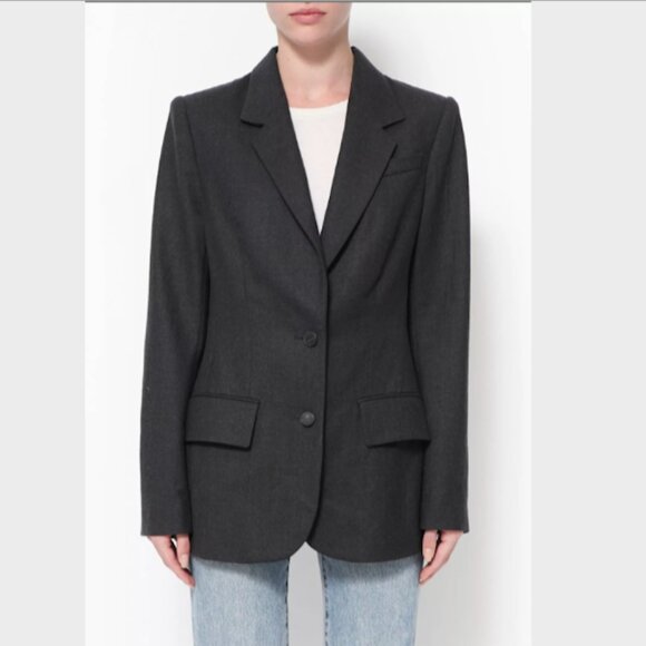 The Row Classic Wool Elbow Patch Blazer NWOT